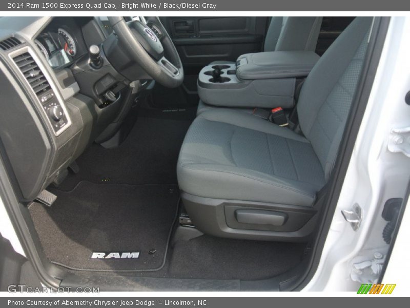 Bright White / Black/Diesel Gray 2014 Ram 1500 Express Quad Cab