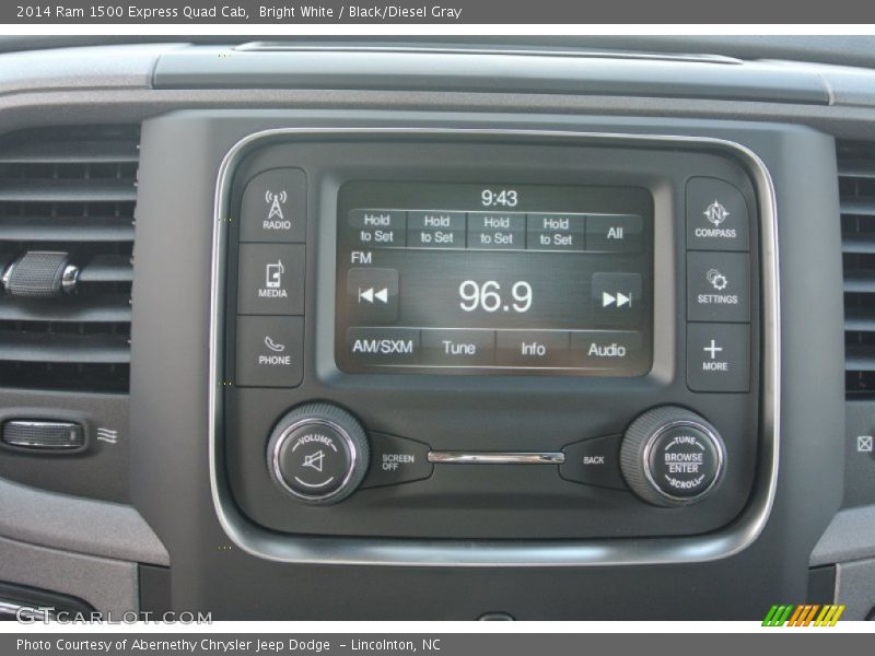 Bright White / Black/Diesel Gray 2014 Ram 1500 Express Quad Cab