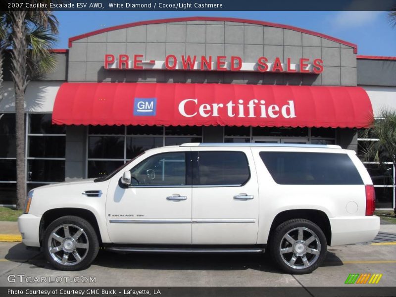 White Diamond / Cocoa/Light Cashmere 2007 Cadillac Escalade ESV AWD