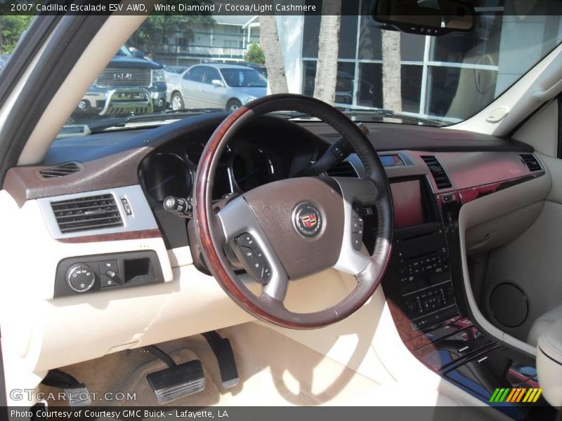 White Diamond / Cocoa/Light Cashmere 2007 Cadillac Escalade ESV AWD