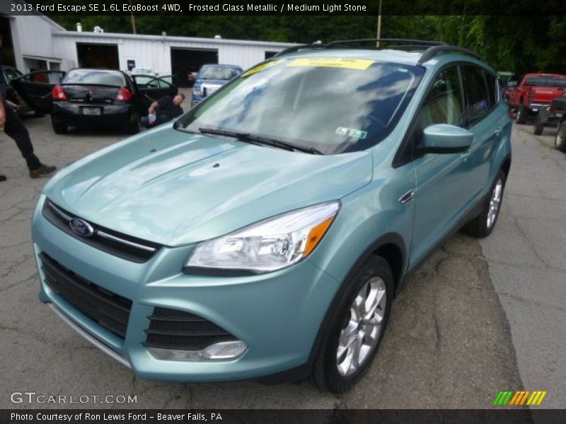 Frosted Glass Metallic / Medium Light Stone 2013 Ford Escape SE 1.6L EcoBoost 4WD