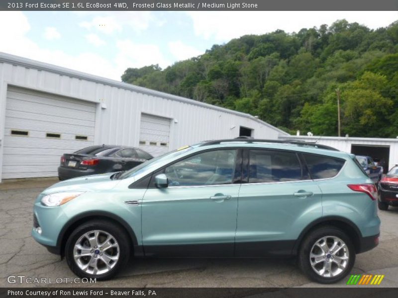 Frosted Glass Metallic / Medium Light Stone 2013 Ford Escape SE 1.6L EcoBoost 4WD