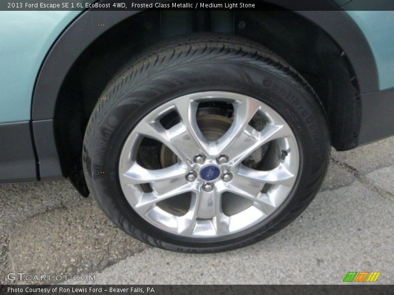 Frosted Glass Metallic / Medium Light Stone 2013 Ford Escape SE 1.6L EcoBoost 4WD