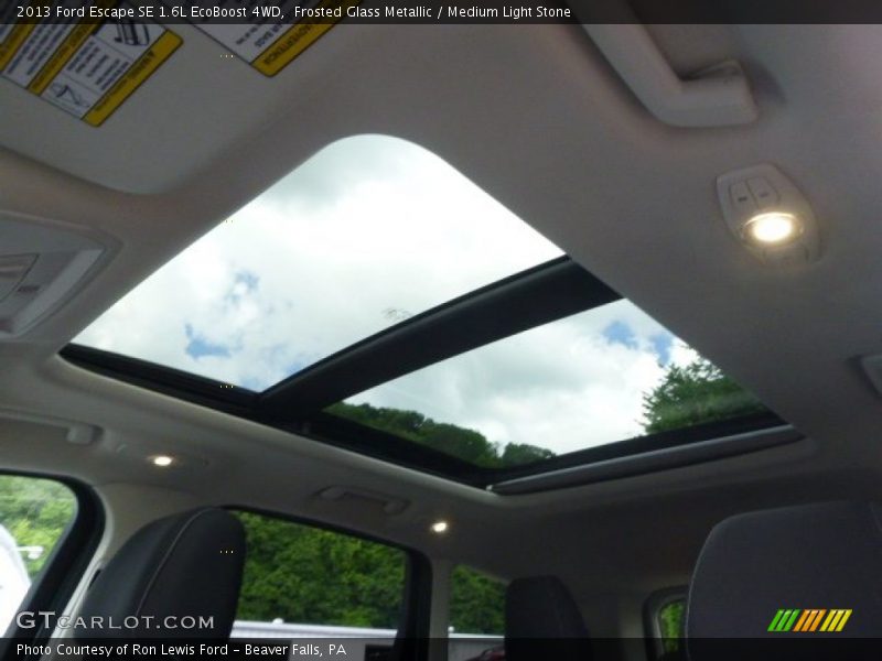 Frosted Glass Metallic / Medium Light Stone 2013 Ford Escape SE 1.6L EcoBoost 4WD