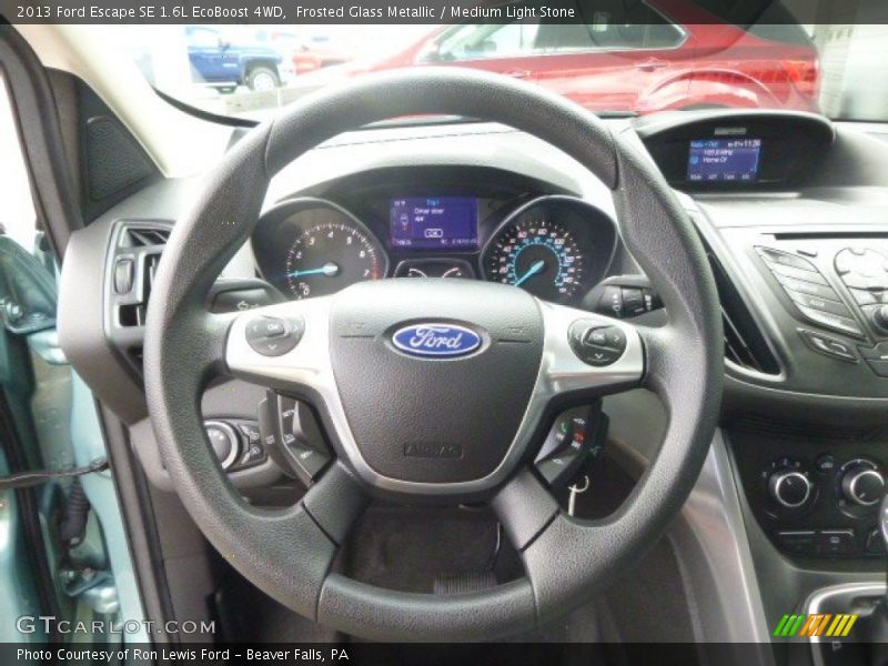 Frosted Glass Metallic / Medium Light Stone 2013 Ford Escape SE 1.6L EcoBoost 4WD