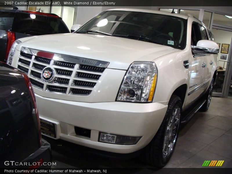 White Diamond / Ebony/Ebony 2007 Cadillac Escalade ESV AWD