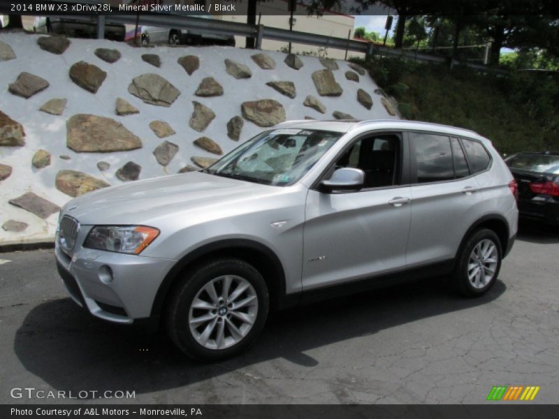 Mineral Silver Metallic / Black 2014 BMW X3 xDrive28i