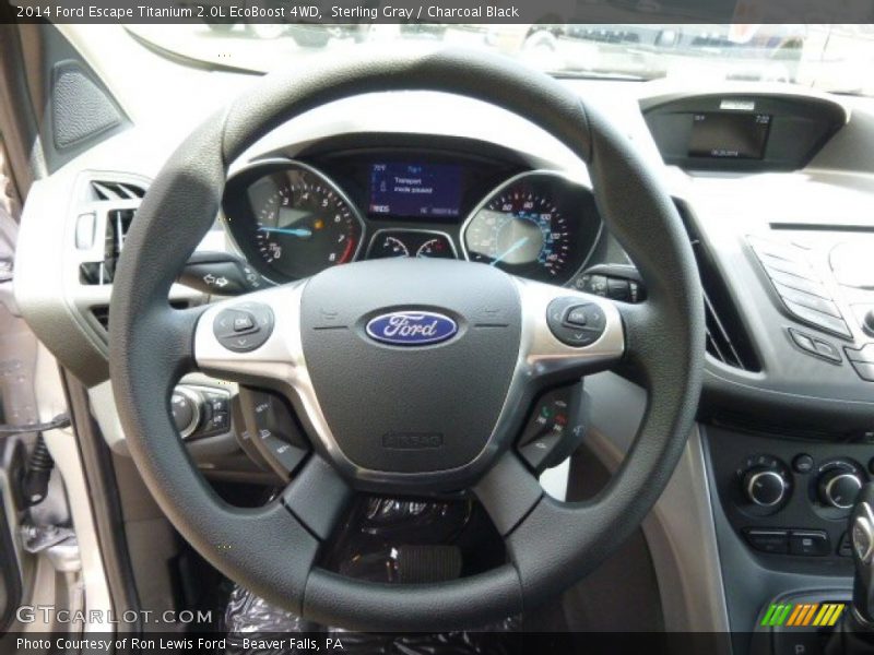 Sterling Gray / Charcoal Black 2014 Ford Escape Titanium 2.0L EcoBoost 4WD