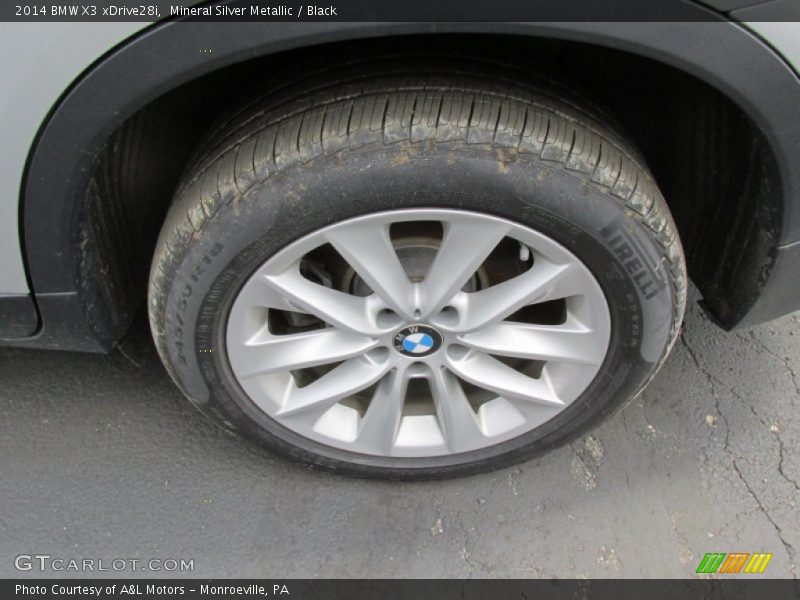 Mineral Silver Metallic / Black 2014 BMW X3 xDrive28i