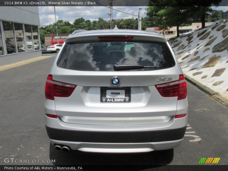 Mineral Silver Metallic / Black 2014 BMW X3 xDrive28i
