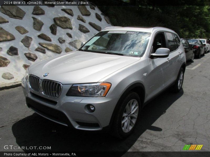 Mineral Silver Metallic / Black 2014 BMW X3 xDrive28i