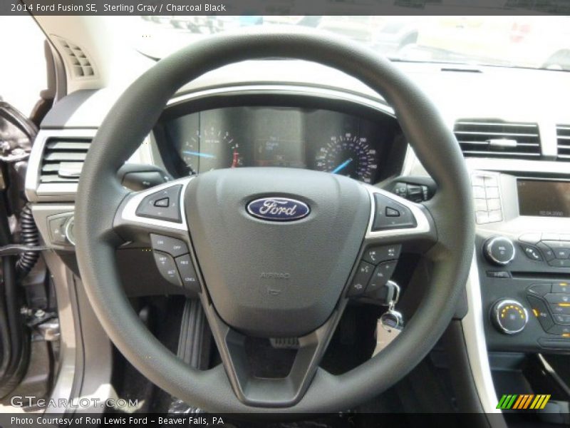 Sterling Gray / Charcoal Black 2014 Ford Fusion SE