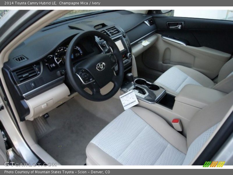 Champagne Mica / Ivory 2014 Toyota Camry Hybrid LE