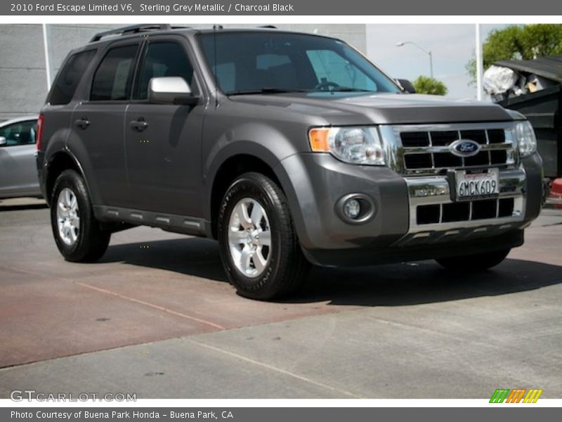 Sterling Grey Metallic / Charcoal Black 2010 Ford Escape Limited V6