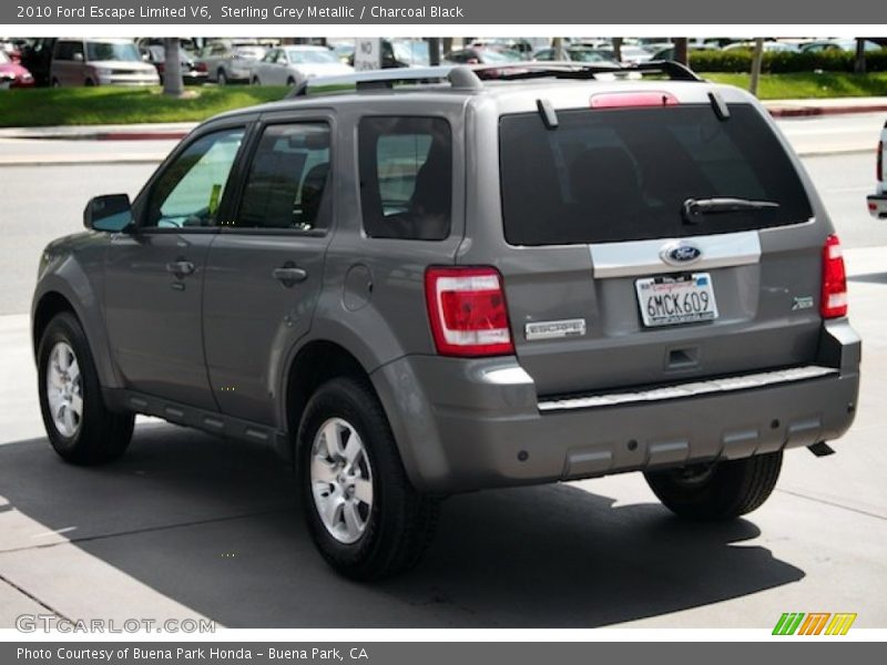 Sterling Grey Metallic / Charcoal Black 2010 Ford Escape Limited V6