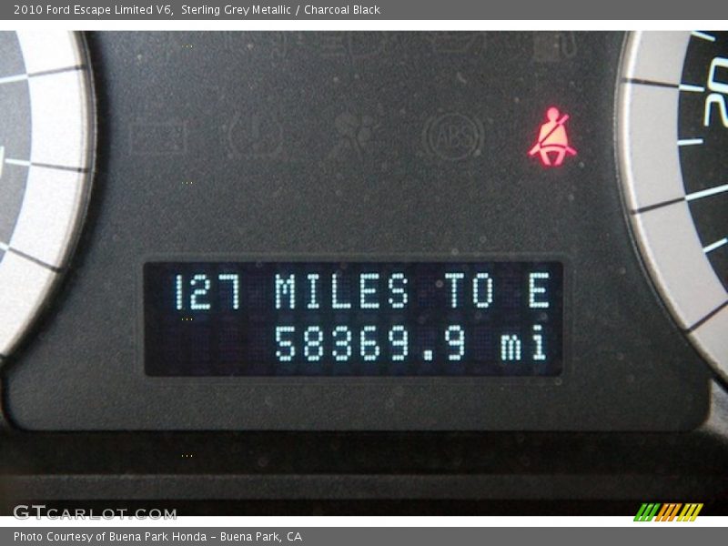 Sterling Grey Metallic / Charcoal Black 2010 Ford Escape Limited V6