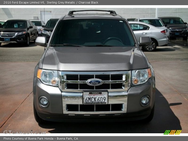 Sterling Grey Metallic / Charcoal Black 2010 Ford Escape Limited V6