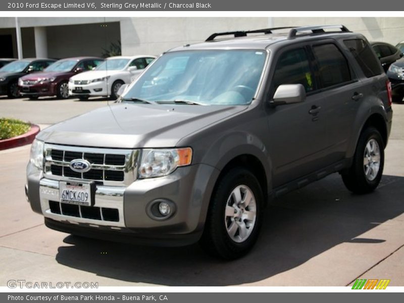 Sterling Grey Metallic / Charcoal Black 2010 Ford Escape Limited V6