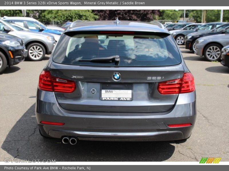 Mineral Grey Metallic / Saddle Brown 2014 BMW 3 Series 328i xDrive Sports Wagon