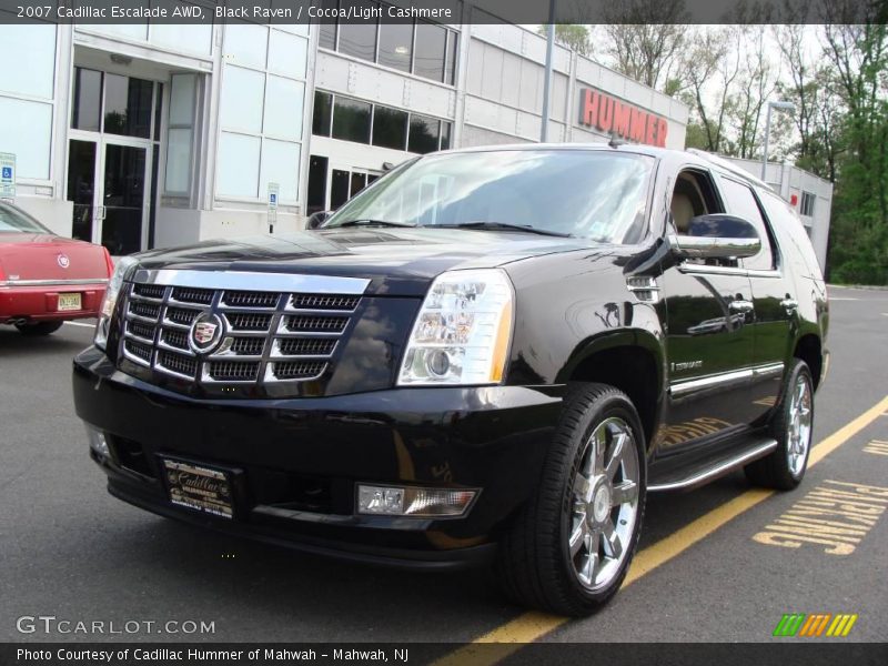 Black Raven / Cocoa/Light Cashmere 2007 Cadillac Escalade AWD
