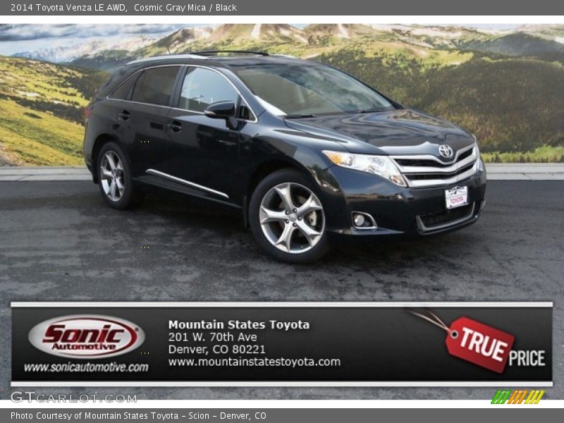 Cosmic Gray Mica / Black 2014 Toyota Venza LE AWD