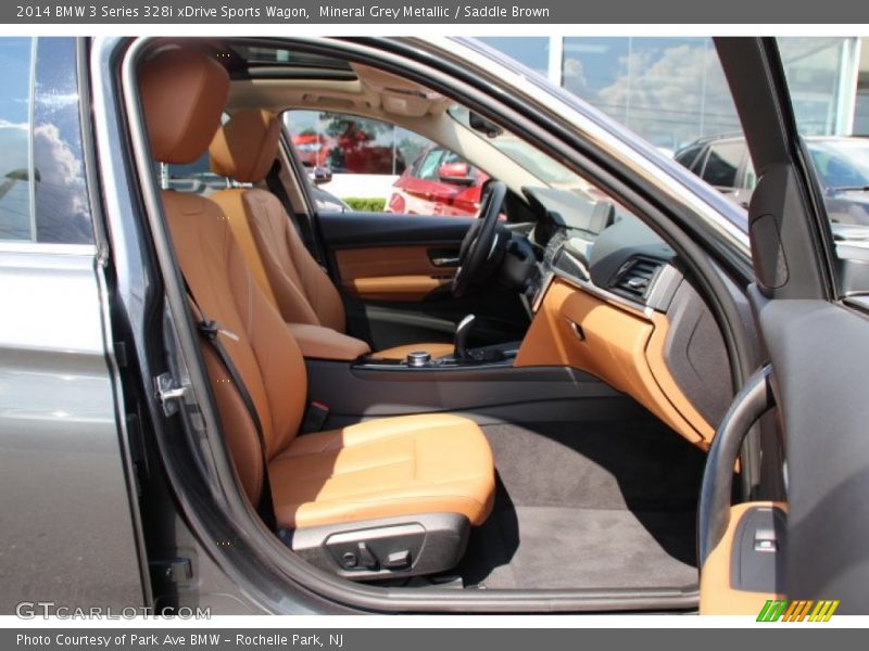 Mineral Grey Metallic / Saddle Brown 2014 BMW 3 Series 328i xDrive Sports Wagon