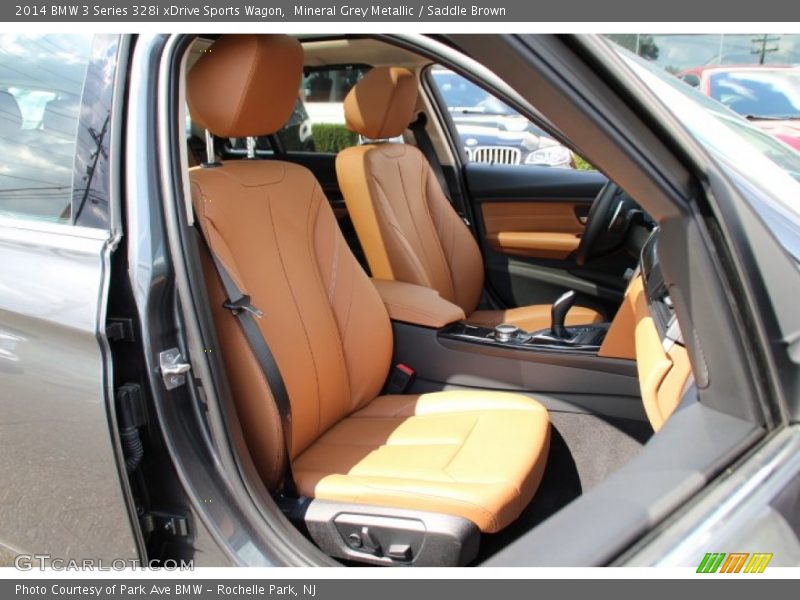 Mineral Grey Metallic / Saddle Brown 2014 BMW 3 Series 328i xDrive Sports Wagon