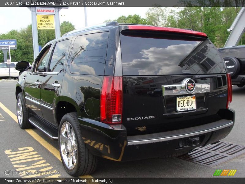 Black Raven / Cocoa/Light Cashmere 2007 Cadillac Escalade AWD