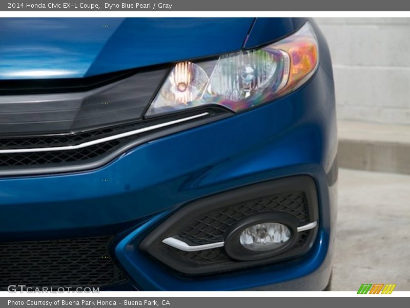 Dyno Blue Pearl / Gray 2014 Honda Civic EX-L Coupe