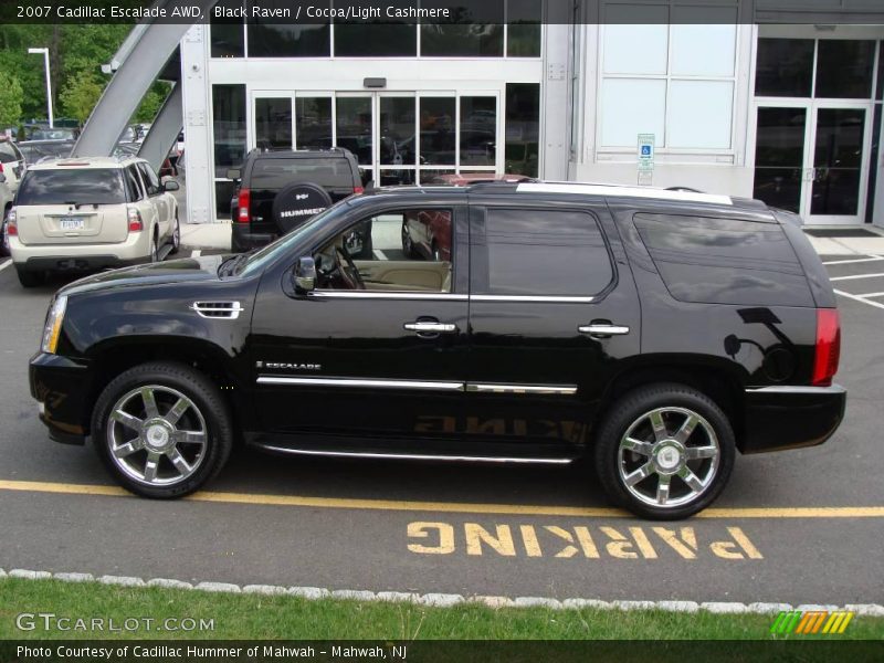 Black Raven / Cocoa/Light Cashmere 2007 Cadillac Escalade AWD