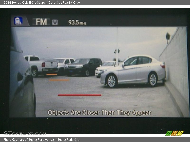 Dyno Blue Pearl / Gray 2014 Honda Civic EX-L Coupe