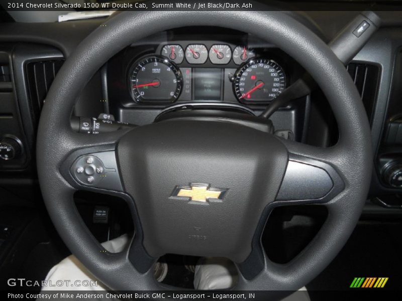 Summit White / Jet Black/Dark Ash 2014 Chevrolet Silverado 1500 WT Double Cab