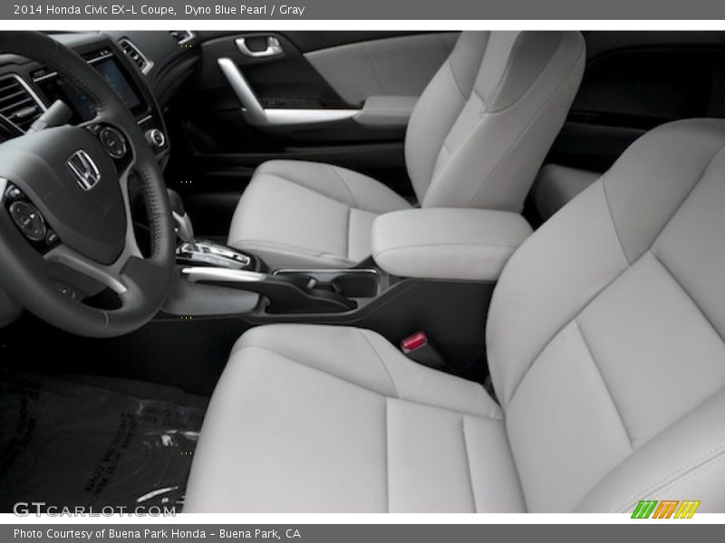 Dyno Blue Pearl / Gray 2014 Honda Civic EX-L Coupe