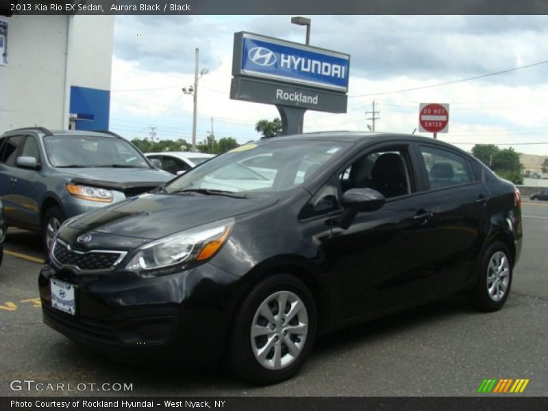 Aurora Black / Black 2013 Kia Rio EX Sedan