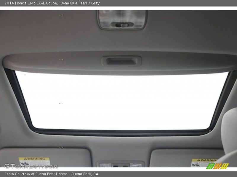 Dyno Blue Pearl / Gray 2014 Honda Civic EX-L Coupe