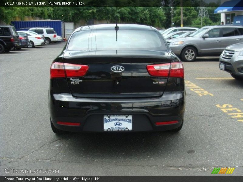 Aurora Black / Black 2013 Kia Rio EX Sedan