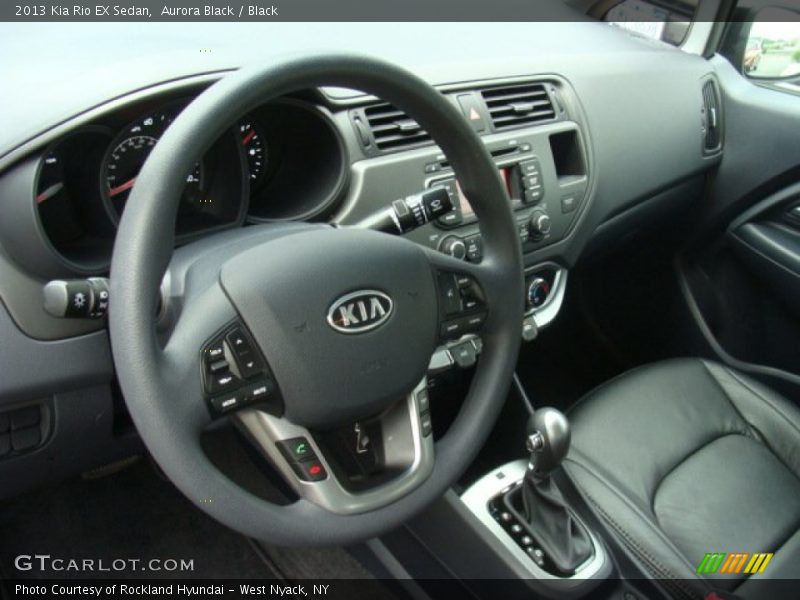Aurora Black / Black 2013 Kia Rio EX Sedan