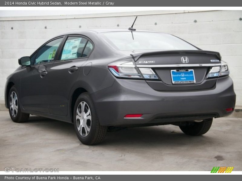 Modern Steel Metallic / Gray 2014 Honda Civic Hybrid Sedan