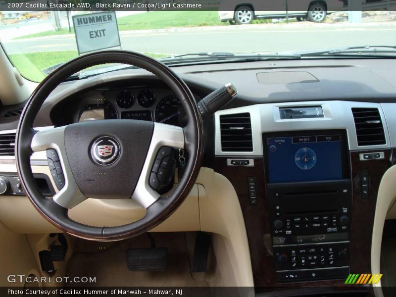 Black Raven / Cocoa/Light Cashmere 2007 Cadillac Escalade AWD