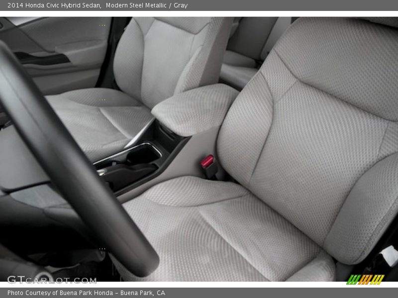 Modern Steel Metallic / Gray 2014 Honda Civic Hybrid Sedan