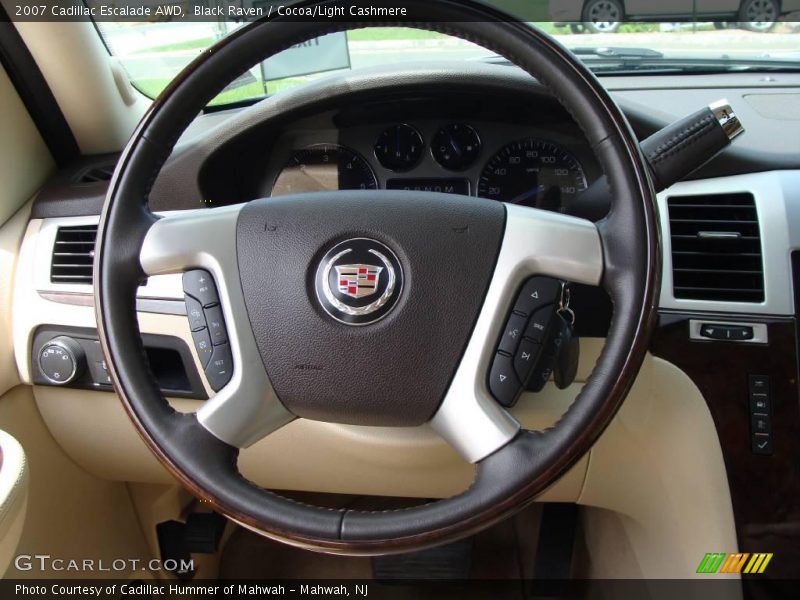 Black Raven / Cocoa/Light Cashmere 2007 Cadillac Escalade AWD