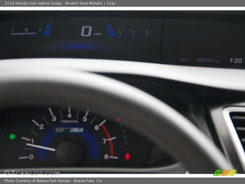 Modern Steel Metallic / Gray 2014 Honda Civic Hybrid Sedan