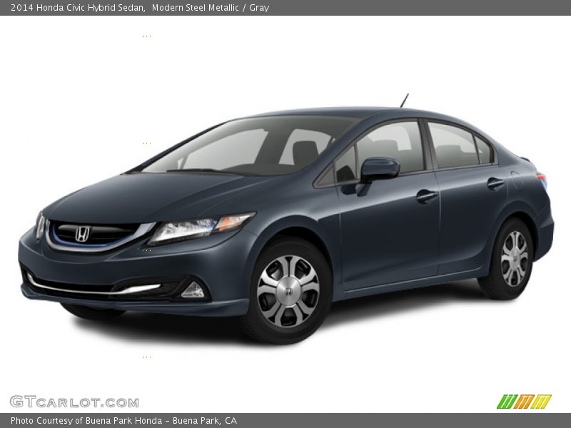 Modern Steel Metallic / Gray 2014 Honda Civic Hybrid Sedan