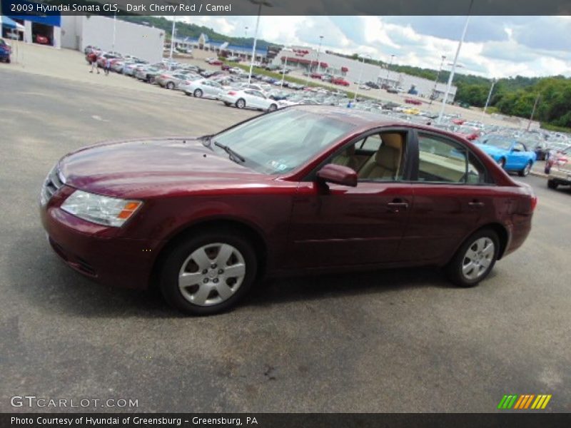 Dark Cherry Red / Camel 2009 Hyundai Sonata GLS