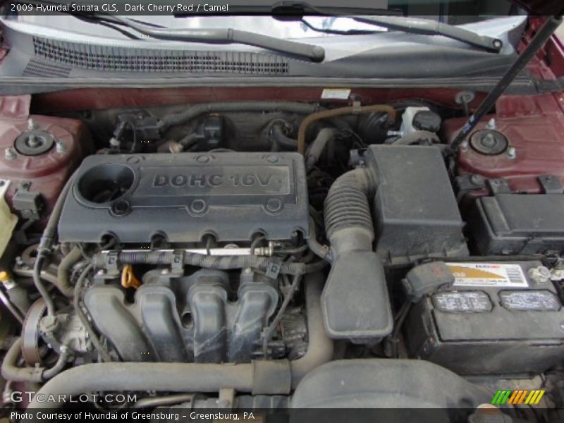 Dark Cherry Red / Camel 2009 Hyundai Sonata GLS