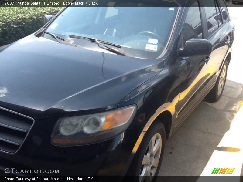 Ebony Black / Black 2007 Hyundai Santa Fe Limited