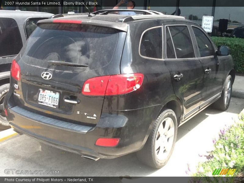 Ebony Black / Black 2007 Hyundai Santa Fe Limited