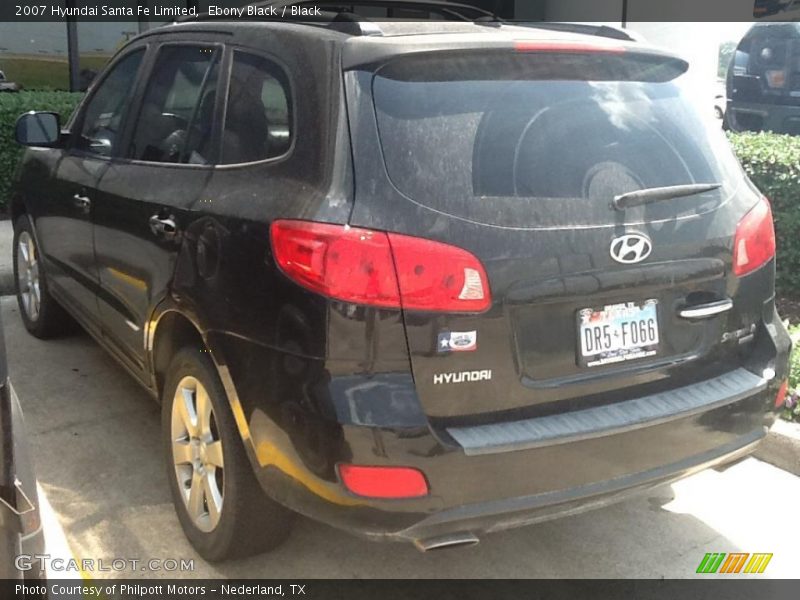 Ebony Black / Black 2007 Hyundai Santa Fe Limited