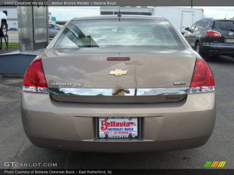 Amber Bronze Metallic / Neutral Beige 2007 Chevrolet Impala LS