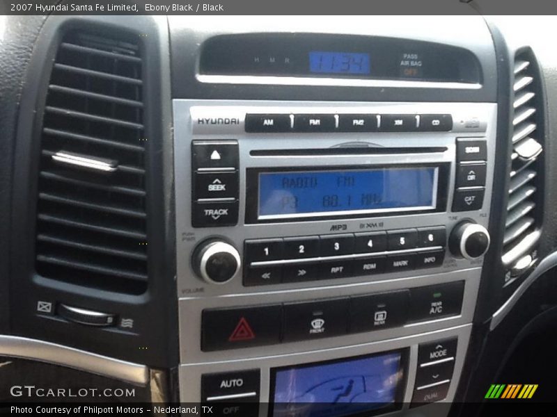 Ebony Black / Black 2007 Hyundai Santa Fe Limited